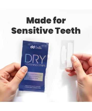 DD Dry Teeth Whitening Strips - 42 Strips (21 Treatments) - Sensitive Teeth Whitening Strips - Peroxide-Free - Enamel Safe - Mint Flavor - Non-Slip - Mess-Free - Sensitivity Free 1 Count (Pack of 1) - Buy Online on GoSupps.com