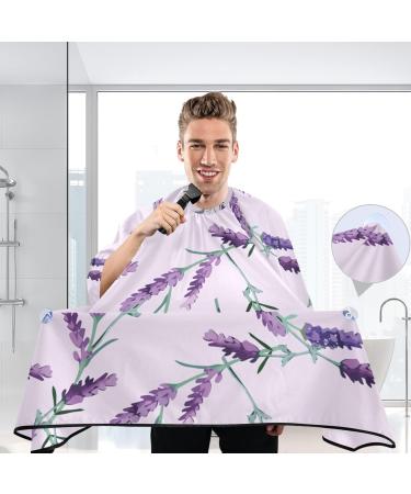 Buy Waterproof Barber Cape - Lavender Purple & Cheetah Haircut Bib for Men & Women | Unisex Hair Cutting Cape - Fast Worldwide Shipping - Buy Online on GoSupps.com