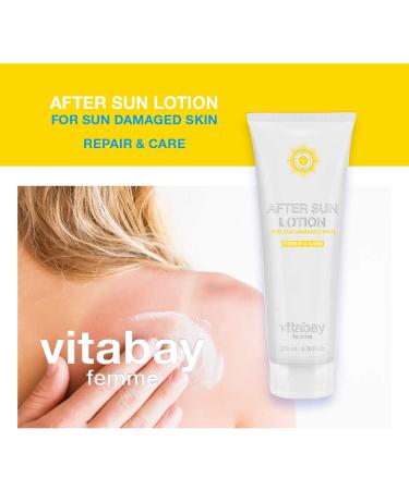 Vitabay After Sun Lotion 200ml Soothing Aloe Vera & Moisturizing Care for Post-Bathing Relief - Buy Online on GoSupps.com