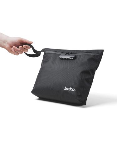 Smell Proof Bag with Combination Lock | Water Repellent Stash Bag with Grinder Card, Rolling Tray, Tubes, & Bags | Ideal for Herbs & Accessories - Black - Buy Online on GoSupps.com