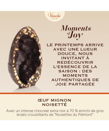Venchi - uf Mignon au Chocolat Noir Noiset 70% 70 Gr avec de Gros clats de "Noisettes du Pi mont" Sans Gluten Collection de P ques Venchi Id e Cadeau - Buy Online on GoSupps.com