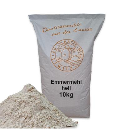 M hlen Emmer flour light 10kg fresh from the R tze mill in the best quality 100% regional and natural 10 kg (1 pack)