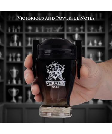 Victorious Sport Eau De Toilette for Men 3.4 fl oz- A Fragrance Built for Champions - Spicy Sweet & Lemon Warm Base of vanilla Tonka Bean & Amber Ideal Gift For Special Occasion Elegant - Buy Online on GoSupps.com