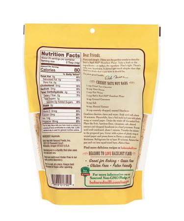 Bob's Red Mill Hazelnut Flour - 14 oz Pack of 4 | Resealable & Fresh - Buy Online on GoSupps.com
