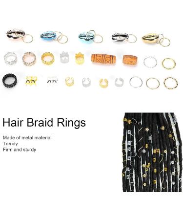 Hair Braid Rings Convenient Portable Dreadlock Hair Ring for Household for Parties for Wedding Banquets for Film Festivals for Office - Buy Online on GoSupps.com