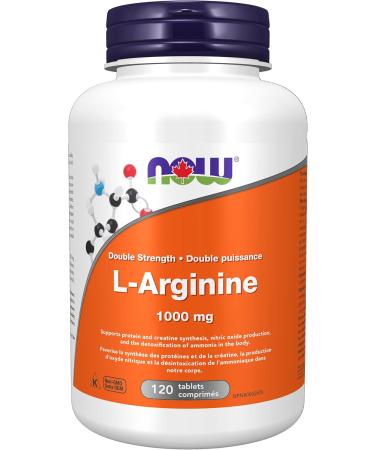 NOW Supplements L-Arginine 1000mg Tablets (120 Count) + L-Citrulline Pure Powder (113g) L-Arginine Tablets + Powder 113g - Buy Online on GoSupps.com