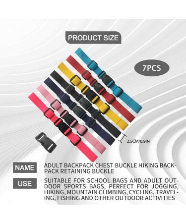Khiry 7-Piece Chest Strap Backpack Set - Adjustable Chest Strap Satchel with Spare Buckles for Hiking & Jogging - Buy Online on GoSupps.com
