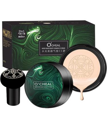Air Cushion CC Cream Foundation | Mushroom Head CC Cream Foundation | CC Cream Primer Makeup Concealer Moisturizing Beauty CC Cream for Women Girls Ladies Uwariloy Natural Color - Buy Online on GoSupps.com