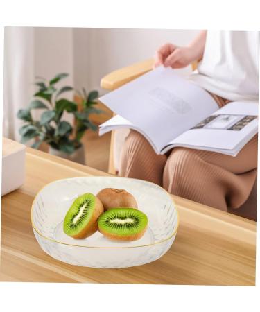 Anneome Kitchen Dried Serving Bowl Dessert Plastic Container Candy Fruit Household Food Storage Reusable 23.5X23.5X6CM White - Buy Online on GoSupps.com