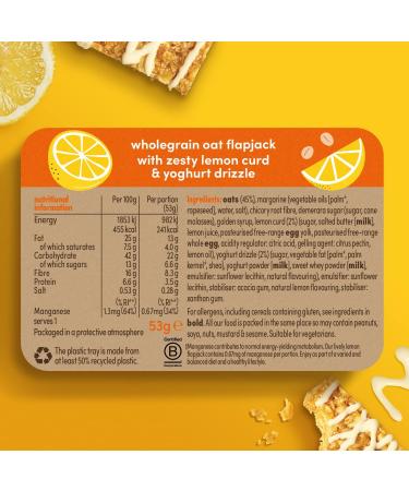 Graze Lively Lemon Flapjack 3 x 53g - Buy Online on GoSupps.com