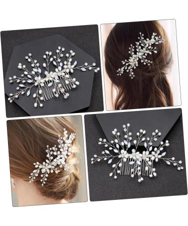FRCOLOR 1pc Hair Comb Wedding Hair Accessories for Pearl Hair Accessories Hair Clip Wedding Headwear Jewelry Crystal Side Comb Bride Headpieces for Wedding Rhinestones Miss Diamond Alloy - Buy Online on GoSupps.com