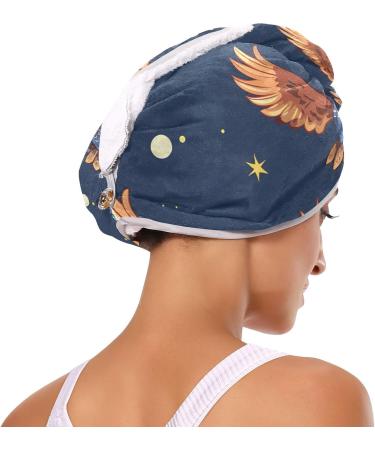 Brown Owl Hair Towel 2 Pack | Super Absorbent Quick Dry Hair Turbans for Women & Girls - Buy Online on GoSupps.com