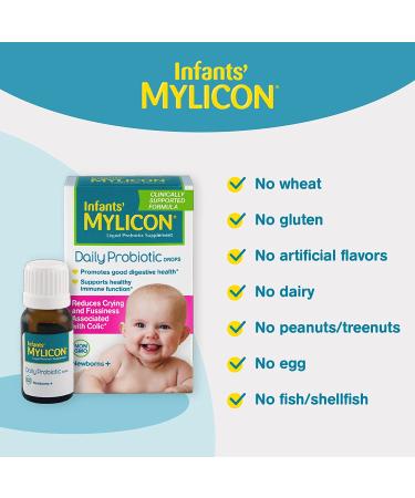 Infants Mylicon Probiotic Drops for Colic & Fussiness - 8mL (21 Doses) - Buy Online on GoSupps.com