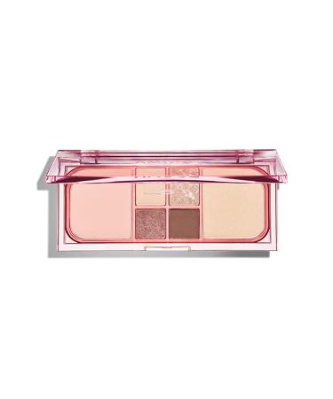 Amuse Vegan Face All Palette Eyeshadow Blush 3-in-1 Contouring Soft Matt (01 MOON GLOW)