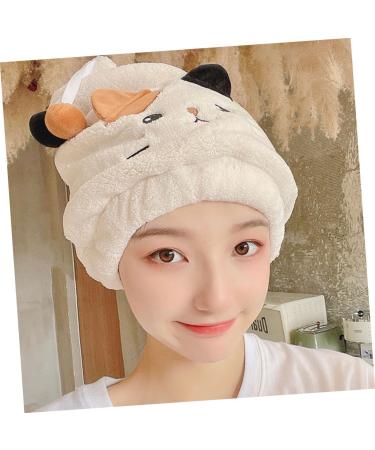 Ciieeo 10 Pcs Cat Dry Hair Cap Microfiber Hair Towel for Curly Hair Microfiber Washcloth Fast Drying Towel Hair Bands for Womens Hair Hair-drying Hat Bangs Princess Hat Coral Fleece As Shownx5pcs 33X27CMx5pcs - Buy Online on GoSupps.com