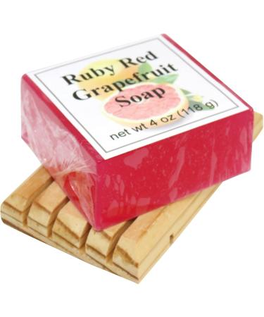 Buy Ruby Red Grapefruit Glycerin Soap - 4 oz Bar by Eclectic Lady | Moisturizing & Natural Handmade Soap for Glowing Skin - Ships Internationally - Buy Online on GoSupps.com