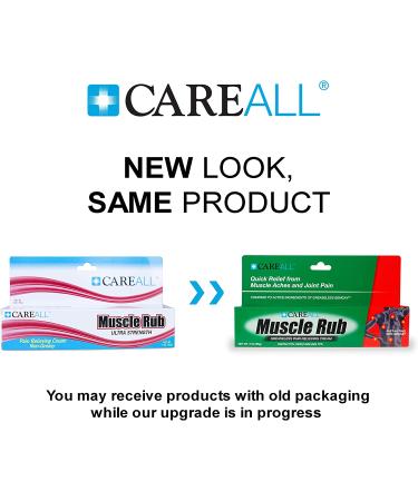 CareALL 3.0 oz. Muscle Rub Non-Greasy Cream - 3 Pack [10% Menthol & 15% Methyl Salicylate] - Buy Online on GoSupps.com