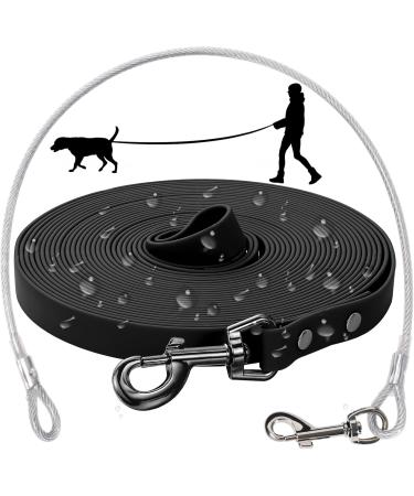Waterproof Dog Leash - Chew Proof Tie-Out & Training Leash (10m Black) - Durable & Reliable for International Shipping - Buy Online on GoSupps.com