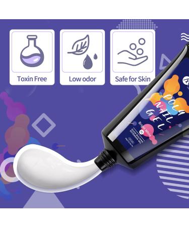 Mobray Poly Nail Gel 60 ML - White Builder Nail Gel for Natural Look Acrylic Nail Extensions - Gift for Women - Buy Online on GoSupps.com