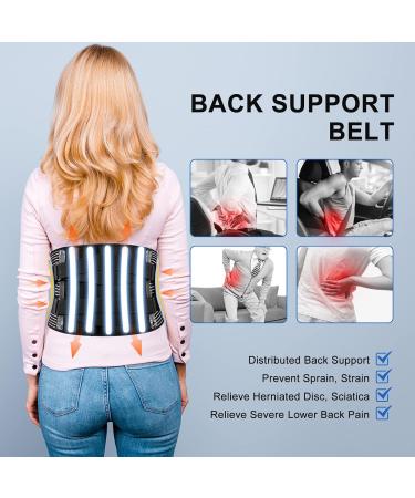 ROUDJER Back Brace Belt for Low Back Pain Relief with 6 Stays Comfortable Adjustable Anti-Skid Back Support Belt for Men and Women Herniated Disc Sciatica Scoliosis (X-Large) - Buy Online on GoSupps.com