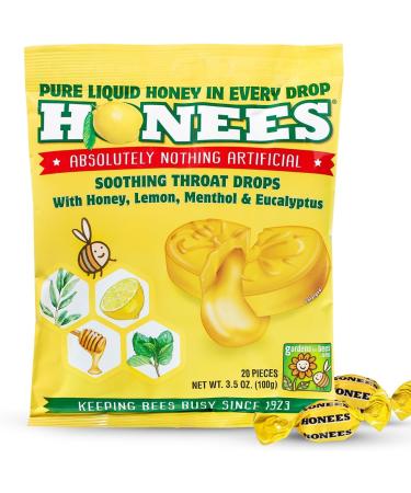 Honees Cough Drops Honey Lemon 20 Drops