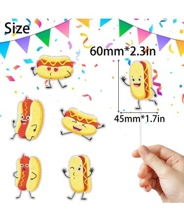 Kids' Delicious Fast Food Themed Happy Birthday Cupcake Toppers 18-Piece Set - These are the perfect hot dog-themed party baby shower party and themed birthday party decorations for boys and girls - Buy Online on GoSupps.com