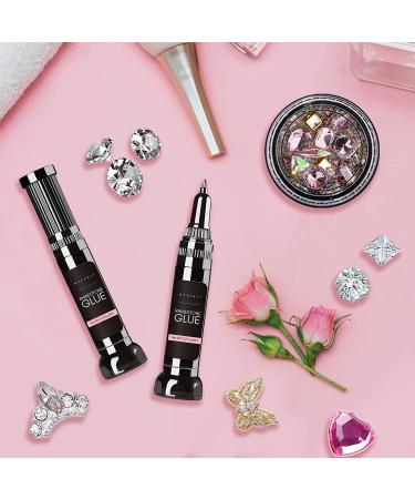 Makartt Updated Nail Rhinestone Glue Gel with Brush&Pen tip 2pcs Clear Nail Glue Precision Pen Super Strong Adhesive Nail Art Glue Gel for Nail Decorations For Tiny Nail Rhinestones - Buy Online on GoSupps.com