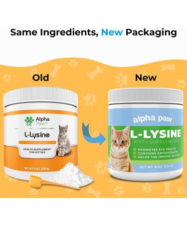Alpha Paw Cat Lysine Supplement - 8oz/225g - Immune & Respiratory Support - 5-10 Months Supply - Buy Online on GoSupps.com