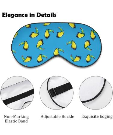 Toucan Pattern Sleep Mask - Adjustable Eye Cover for Sleeping, Blocking Light - Men and Women - Great for Night, Travel, Nap - Buy Online on GoSupps.com