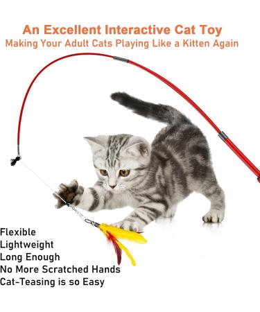 Meydll 15-Piece Cat Toy Set | Interactive Toys with Springs Fish Plush & Worms for Kittens | International Shipping - Buy Online on GoSupps.com