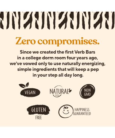 Verb Chocolate Chip Banana Bread Caffeinated Energy Bars - 90-Calorie Low Sugar Vegan Snack with Organic Green Tea - Gluten Free Nutrition Bars - Pack of 12 - Buy Online on GoSupps.com