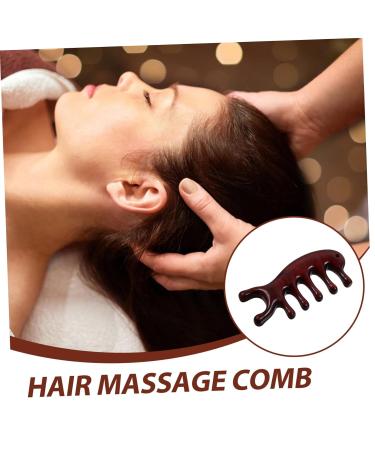 Healeved Sandalwood Gua Sha Comb - Antistatic Scalp Massage Brush for Women | Eco-Friendly Hair Tool 11x5x1.5cm | International Shipping Available - Buy Online on GoSupps.com