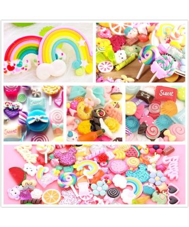Slime Charms Cute Set - Assorted Fruits Candy Sweets Resin Cabochons for Crafts (Candy) - Buy Online on GoSupps.com