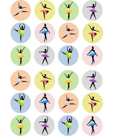 24 Ballet Older Girls edible PRE CUT style kids childrens party decorations Wafer Paper Cupcake Fairy Cake Toppers - Buy Online on GoSupps.com
