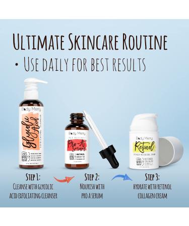 Body Merry Retinol Collagen Cream - Anti-Aging Moisturizer with Hyaluronic Acid | 3.4 oz - Buy Online on GoSupps.com