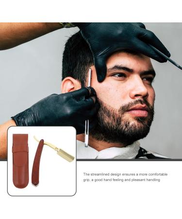 Lurrose Folding Razor Set - Stainless Steel Beard Knife with Protective Cover for Men | Barber Essentials | International Shipping - Buy Online on GoSupps.com