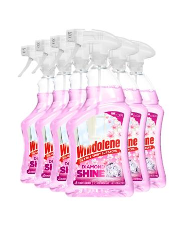 6 x Windolene Diamond Shine Window & Glass Spray Window Cleaner Pink 750ml Bulk Buy