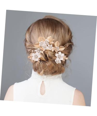 SKISUNO 1 Set Leaves and Flowers Hair Comb Wedding Hairpin Hair Accessories for Women Bridal Headpiece Bride Headdress Wedding Hair Comb Hair Combs for Women Accessories Flower Hair Pin - Buy Online on GoSupps.com