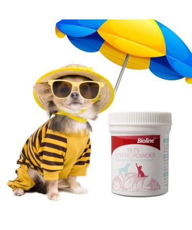 Pet Styptic Powder Anti-inflammatory and Anti Analgesic Powder for Cats and Dogs Pet Medical Supplies Styptic Powder for Traumatic Dogs(14g 1pcs)