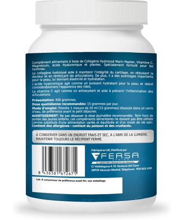 Marine Collagen + Glucosamine + Bamboo | Formulated for Men | Eliminates Pain in Muscles Joints & Bones | Powerful Anti-Inflammatory & Analgesic | 400g - Buy Online on GoSupps.com