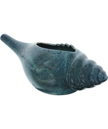 Qimacplus Leak Proof Durable Ceramic Neti Pot Non-Metallic and Comfortable Grip | Microwave and Dishwasher Friendly Natural Treatment for Sinus and Congestion Attractive Designed (Dark Blue) - Buy Online on GoSupps.com