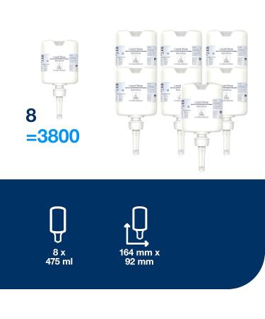  Tork Tork Mini Liquid Hand Soap - Sensitive Skin S2 dermatologically tested 8 x 475 ml 420702 - Buy Online on GoSupps.com