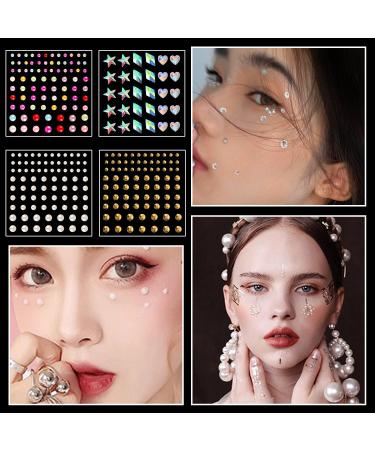 12 Sheets Self-Adhesive Rhinestone Stickers for Makeup, Crafts & Festival Decoration - Buy Online on GoSupps.com