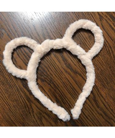 QOKLIYUI New Cute Plush Bear Ear Headband Wide Applicable Occasion And Premium Polyester Round Mouse Bear Ears Makeup Hair Hoop Grey - Buy Online on GoSupps.com