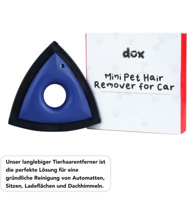 DDOXX Mini Animal Hair Remover for Cars - Ideal for Huskies Retrievers & Cats - Recommended by Car Painters - Perfect Gift for Animal Lovers - Blue - Buy Online on GoSupps.com