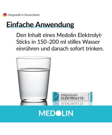 Medolin Electrolyte Powder - Premium Vegan & Gluten-Free 20 Sticks | Improve Water Balance & Enjoy Delicious Orange Flavor - Buy Online on GoSupps.com