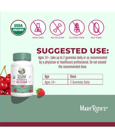 MaryRuth Organics Prenatal Postnatal Multivitamin Gummies (Strawberry) & Women's (Cherry & Raspberry) | USDA Organic | Vitamins for Breastfeeding Beauty & Immunity | Vegan No Gelatin - Buy Online on GoSupps.com