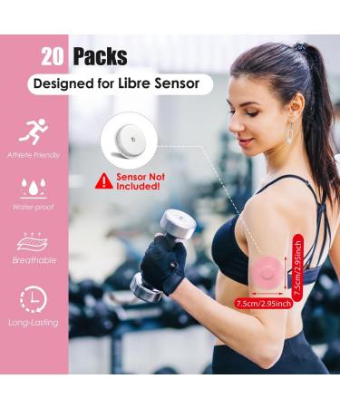 Freestyle Libre 3 Plaster - 20 Waterproof Sensor Stickers for Libre 1 2 & 3 | Durable & Easy to Use | Youshares (Pink) - Buy Online on GoSupps.com