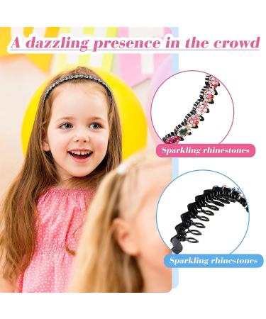 Rhinestone Teeth Comb Headbands - 8 Piece Set | Crystal Wave Headband for Women and Girls - Non-Slip Hair Accessories - Buy Online on GoSupps.com