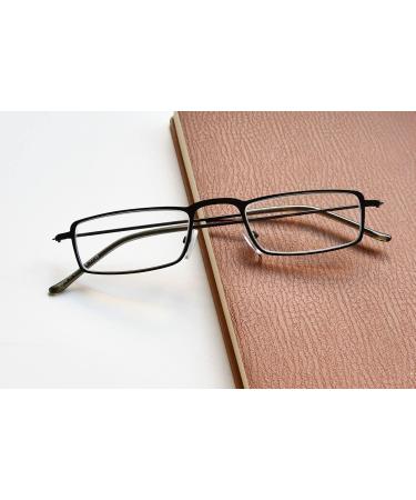 Eyekepper 5-Piece Stainless Steel Half-Eye Reading Glasses +1.75 - Stylish Black Readers for International Shipping - Buy Online on GoSupps.com